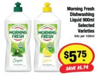 CORNETTS Morning Fresh Dishwashing Liquid offer