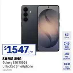 Officeworks Samsung Galaxy S26 256GB Unlocked Smartphone offer