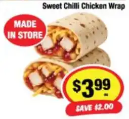 CORNETTS Sweet Chilli Chicken Wrap offer