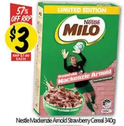 Not Quite Right Nestle Mackenzie Arnold Strawberry Cereal offer