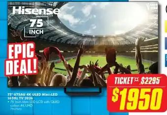 75 U7SAU 4K ULED Mini LED 165Hz TV 2026