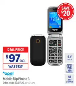 Officeworks Opel Mobile Flip Phone 6 offer