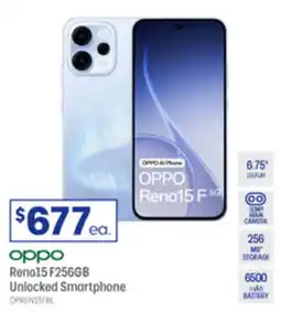 Officeworks OPPO Reno15 F256GB Unlocked Smartphone offer