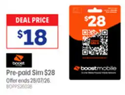 Officeworks boostmobile Pre-paid Sim offer