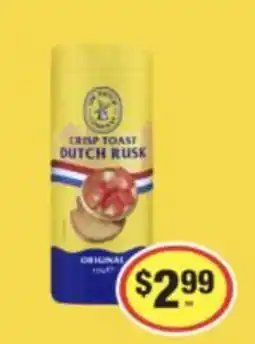 CORNETTS Crisp Toast Dutch Rusk offer