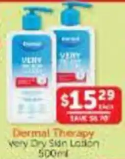 WHOLELIFE Dermal Therapy Very Dry Skin Lotion offer