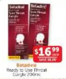 WHOLELIFE Betadine Ready to Use Throat Gargle offer