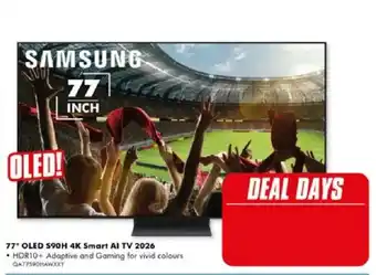 The Good Guys Samsung 77" OLED S90H 4K Smart AI TV 2026 offer