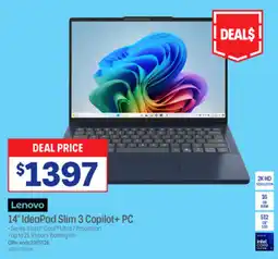 Officeworks Lenovo 14" IdeaPad Slim 3 Copilot+ PC offer