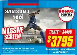 The Good Guys Samsung 100 inch massive screen offer