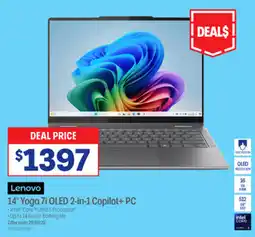 Officeworks Lenovo 14" Yoga 7i OLED 2-in-1 Copilot+ PC offer