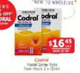 WHOLELIFE Codral Nasal Spray Xylo offer