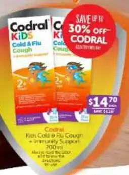 WHOLELIFE Codral Kids Cold & Flu Cough offer