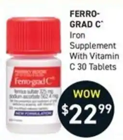 Chemist King Ferro-grad C Iron Supplement With Vitamin C offer