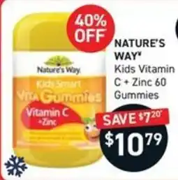 Chemist King Nature's Way Kids Smart Vita Gummies Vitamin C + Zinc offer