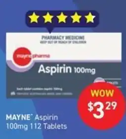 Chemist King Mayne Aspirin 100mg offer