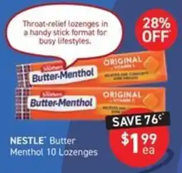 Chemist King Nestle Butter Menthol 10 Lozenges offer