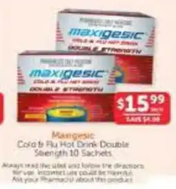 WHOLELIFE Maxigesic Cold & Flu Hot Drink Double Strength offer