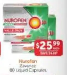 WHOLELIFE Nurofen Zavance 80 Liquid Capsules offer
