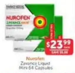 WHOLELIFE Nurofen Zavance Liquid Mini 64 Capsules offer
