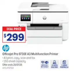 Officeworks hp Officejet Pro 9730E A3 Multifunction Printer offer