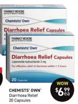 Chemist King Chemists' Own Diarrhoea Relief Capsules offer
