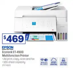 Officeworks Epson Ecotank ET-4900 Multifunction Printer offer
