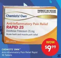 Chemist King Chemists' Own Anti-Inflammatory Pain Relief Rapid offer
