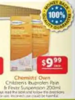 WHOLELIFE Chemists' Own Children's Ibuprofen Pain & Fever Suspension offer