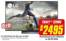 The Good Guys LG 55" OLED EVO AI C6 4K Smart TV 2026 offer