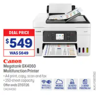 Canon Megatank GX4060 Multifunction Printer