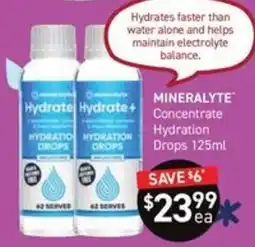 Chemist King Mineralyte Concentrate Hydration Drops offer