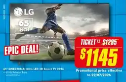 The Good Guys LG 65" QNED70B AI Mini-LED 4K Smart TV 2026 offer