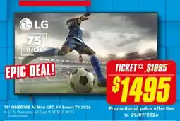The Good Guys LG 75" QNED70B AI Mini-LED 4K Smart TV 2026 offer