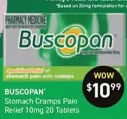 Chemist King Buscopan Stomach Cramps Pain Relief offer