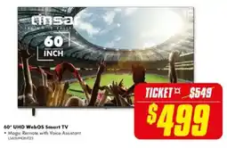 The Good Guys Tinsar 60" UHD WebOS Smart TV offer
