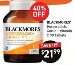 Chemist King Blackmores Horseradish Garlic + C offer