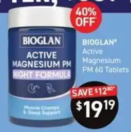 Chemist King Bioglan Active Magnesium PM Night Formula offer