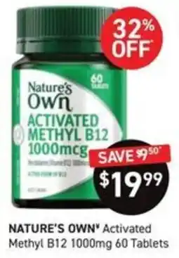 Chemist King Nature's Own Activated Methyl B12 1000mg offer