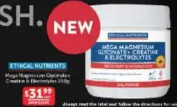 WHOLELIFE Ethical Nutrients Mega Magnesium Glycinate + Creatine & Electrolytes offer