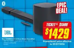 The Good Guys JBL Bar 1000MK2 7.1.4 True Atmos Soundbar offer