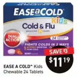 Chemist King Ease a Cold Kids Chewable 24 Tablets offer