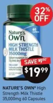 Chemist King Nature's Own High Strength Milk Thistle offer