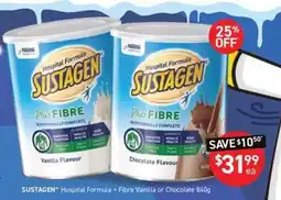 Chemist King Sustagen Hospital Formula + Fibre offer