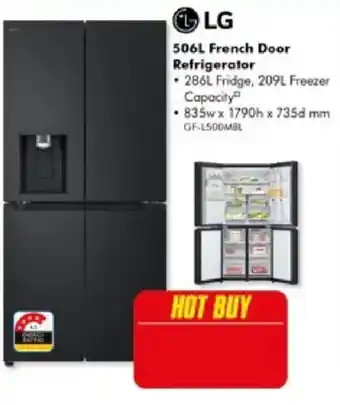 The Good Guys LG 506L French Door Refrigerator offer