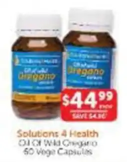WHOLELIFE Solutions 4 Health Oil Of Wild Oregano offer