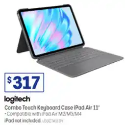 Officeworks logitech Combo Touch Keyboard Case iPad Air 11 offer