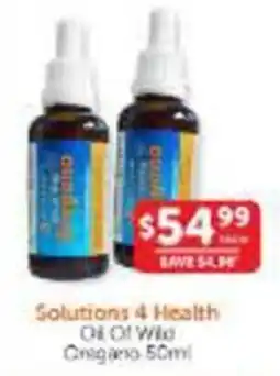 WHOLELIFE Solutions 4 Health Oil Of Wild Oregano offer