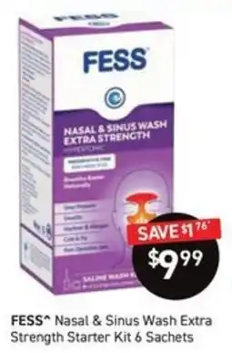 Chemist King FESS Nasal & Sinus Wash Extra Strength Starter Kit & Sachets offer