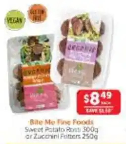 WHOLELIFE Bite Me Fine Foods Sweet Potato Fritters offer